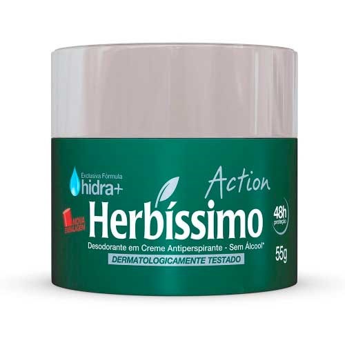 Herbissimo Desodorante 55 Gramas Creme Action