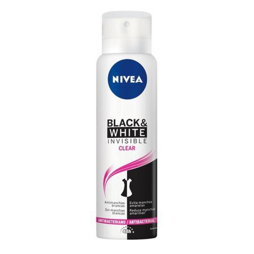Desodorante Antitranspirante Aerosol Nivea Invisible Black&White Clear 150ml