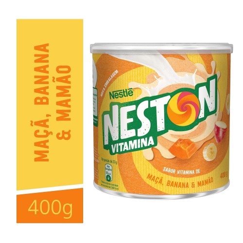 Vitamina Nestlé Neston Pó Para Preparo Instantâneo Maçã, Banana E Mamão 400g
