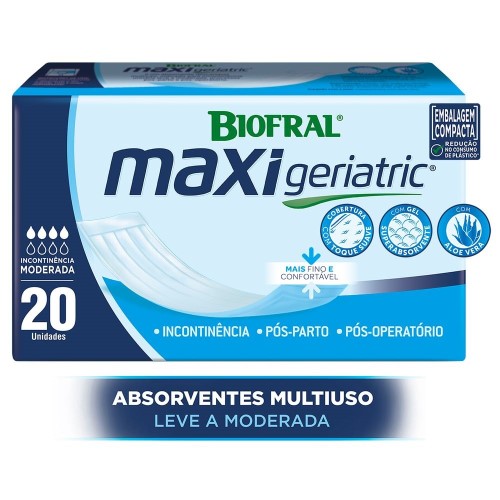 Absorvente Geriátrico Multiuso Biofral Maxi Geriatric 20 Unidades