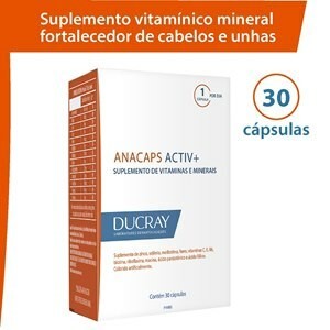 Suplemento De Vitaminas E Minerais Ducray Anacaps Activ+ 30 Cápsulas