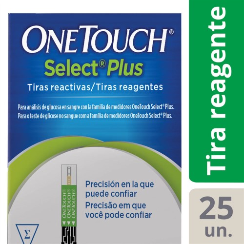 Tiras Onetouch Select Plus 25 Unidades **