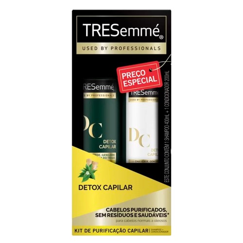 Shampoo Tresemmé Detox Capilar 400ml + Condicionador Tresemmé Detox Capilar 200ml
