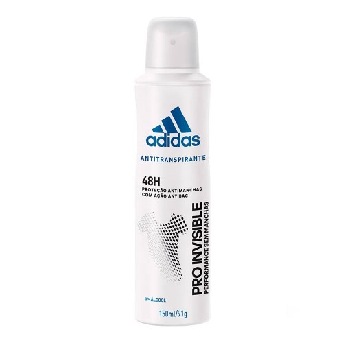Desodorante Aerosol Antitranspirante Adidas Feminino Pro Invisible 150ml
