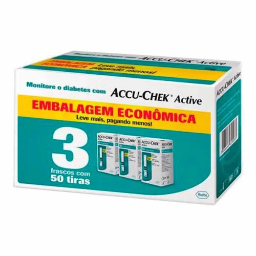 Accu-Chek Active Embalagem Econômica 3 Frascos 50 Tiras