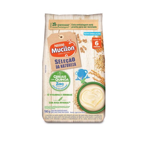 Cereal Infantil Mucilon 5 Cereais Com Quinoa 180g