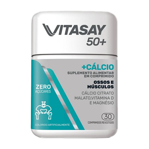 Suplemento Vitamínico Vitasay 50+ Cálcio 30 Comprimidos