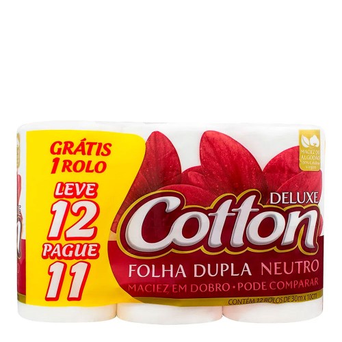 Papel Higiênico Cotton Fd Compacto Leve 12 Pague 11