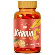 Vitamin C Ácido Ascórbico 1g Health Labs 40g 60 Cápsulas