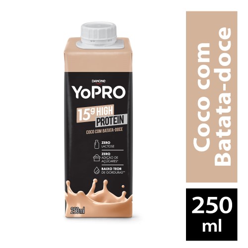 Bebida Láctea Danone Yopro 15g Proteínas Coco Com Batata Doce 250ml