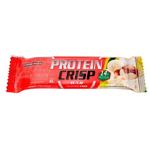 Barra De Proteína Protein Crisp Bar Integralmedica Sabor Leite Com Creme De Avelã 45g