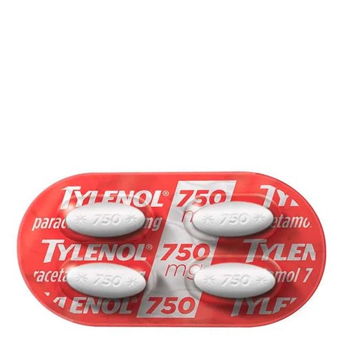 Tylenol 750mg 4 Comprimidos