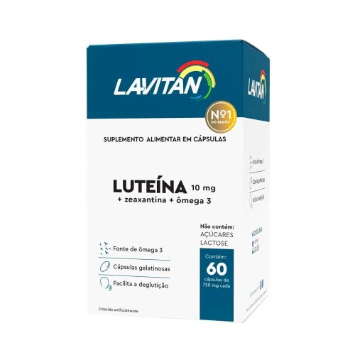 Suplemento Alimentar Lavitan Luteína 10mg 60 Cápsulas