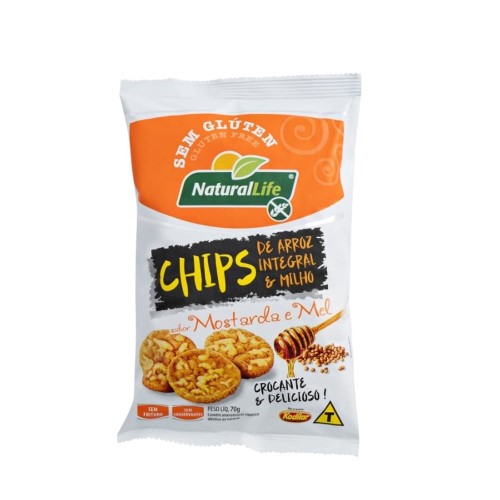 Chips De Arroz Natural Naturallife Sabor Mostarda E Mel 70g