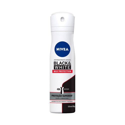 Desodorante Antitranspirante Aerosol Nivea Black & White Maxima Proteção Feminino 150ml