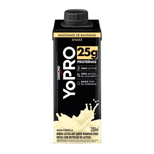 Bebida Láctea Danone Yopro 25g Proteínas Milkshake De Baunilha 250ml