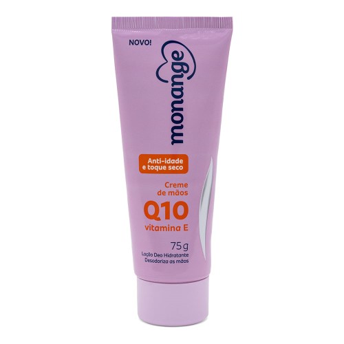 Creme Hidratante Desodorante Para Mãos Monange Anti-Idade Q10 Vitamina E 75g