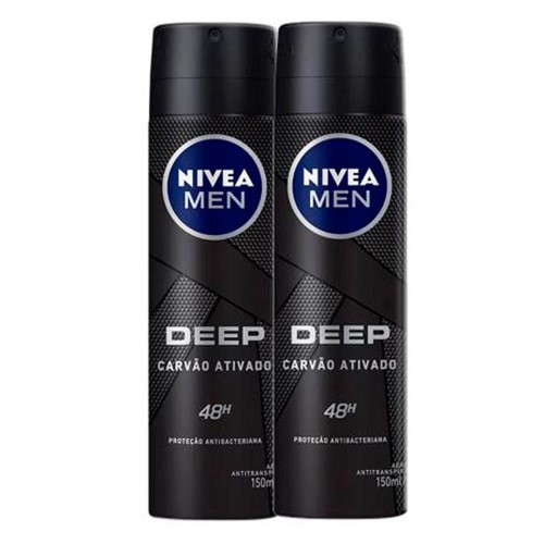 Desodorante Aerosol Nivea Men Deep Original 150ml 2 Unidades