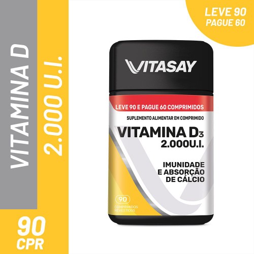 Suplemento Alimentar Vitasay Vitamina D 2.000u.I 90 Comprimidos Revestidos