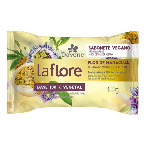 Sabonete Em Barra Vegetal Davene La Flore Flor De Maracujá 150g