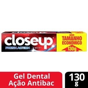 Creme Dental Em Gel Closeup Red Hot Fresh Action 130g