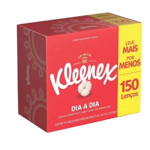 Lenço De Papel Kleenex Box 150 Unidades