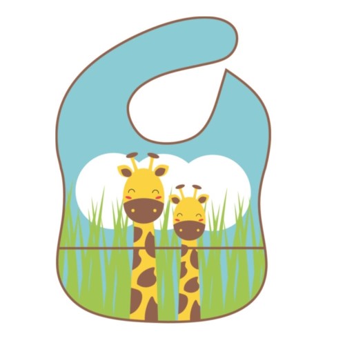 Babador Impermeável Girotondo Baby Girafa Guta Família 1 Unidade