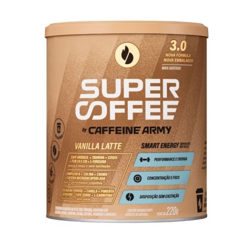 Café Em Pó Caffeine Army Supercoffee Vanilla Latte 220g