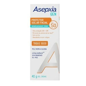 Protetor Solar Facial Asepxia Gen Toque Seco Fps50 40g