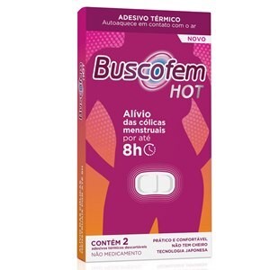 Buscofem Hot Com 2 Adesivos Térmicos