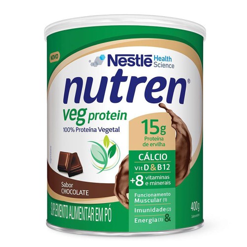 Suplemento Alimentar Nutren Veg Protein 15g Chocolate 400g