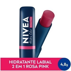 Hidratante Labial Nivea Hidra Color 2 Em 1 Rosa Pink 4,8g