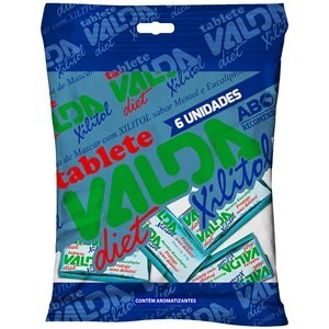 Tabletes Valda Xilitol Diet Classic 6 Unidades De 4g Cada