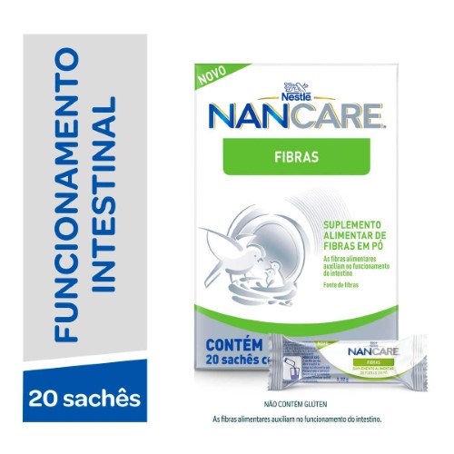 Suplemento Alimentar Nestlé Nancare Fibras 20 Sachês Com 3,32g Cada