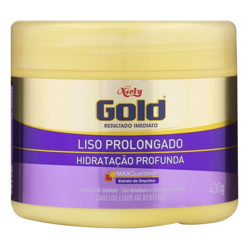 Niely Gold Liso Pleno - Creme De Tratamento Para Cabelos Lisos **