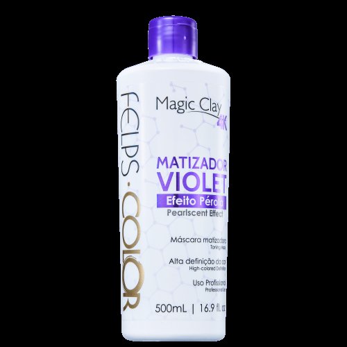 Felps Color Magic Clay 4k Violet - Máscara Tonalizante Matizadora Efeito Pérola