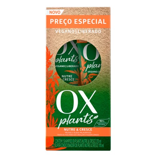 Ox Plants Nutre E Cresce Kit Shampoo + Condicionador
