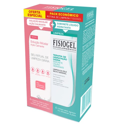 Fisiogel Solução Micelar Kit – Água Micelar + Sabonete Líquido Facial