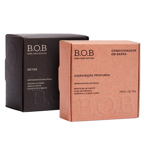 B.O.B Kit – Shampoo Detox + Condicionador Hidratação Profunda
