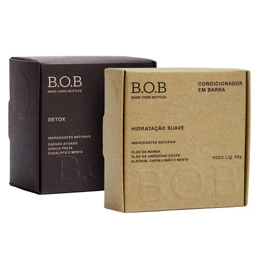 B.O.B Kit – Shampoo Detox + Condicionador Hidratação Suave