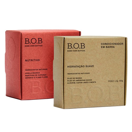 B.O.B Kit – Shampoo Nutritivo + Condicionador Hidratação Suave
