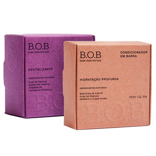 B.O.B Kit – Shampoo Revitalizante + Condicionador Hidratação Profunda
