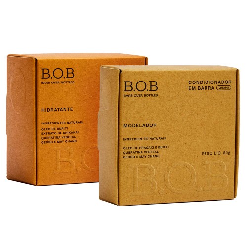 B.O.B Kit – Shampoo Hidratante + Condicionador Modelador