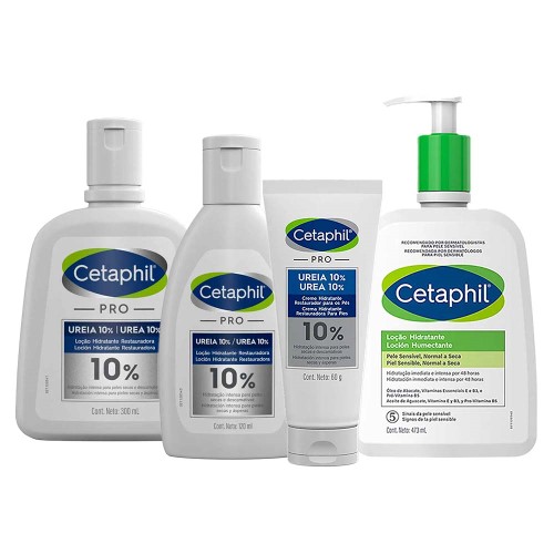 Cetaphil Kit – 2x Loção Hidratante Pro Ureia + Creme Para Os Pés + Loção Hidratante