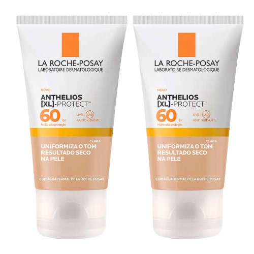 La Roche-Posay Anthelios Xl Protect Kit Com 2 Unidades – Protetor Solar Facial Com Cor Clara Fps60 – 40g