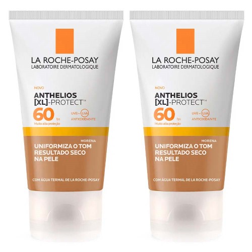 La Roche-Posay Anthelios Xl Protect Kit Com 2 Unidades – Protetor Solar Facial Com Cor Morena Fps60 – 40g