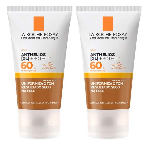 La Roche-Posay Anthelios Xl Protect Kit Com 2 Unidades – Protetor Solar Facial Com Cor Morena Mais Fps60 – 40g