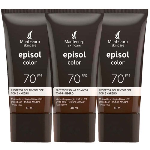 Mantecorp Skincare Episol Kit Com 3 Unidades – Protetor Solar Com Cor Fps70 – Negro 40ml **