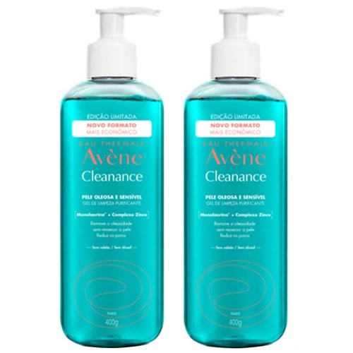 Avène Cleanance Kit Com 2 Unidades – Gel De Limpeza Facial – 400g