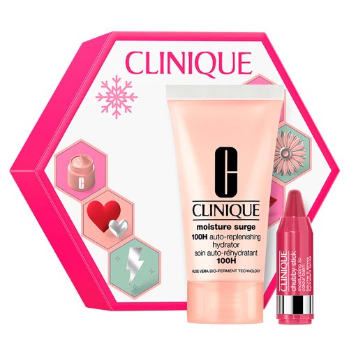 Clinique Kit – Hidratante Facial Moisture Surge + Batom Labial Hidratante Chubby Stick